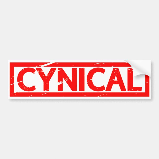Cynical Stamp Bumper Sticker (Front)