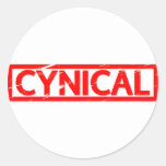 Cynical Stamp Classic Round Sticker