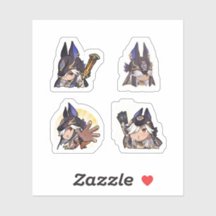 Cyno Genshin Impact 4 Pack Sticker Sheet Extra Pac