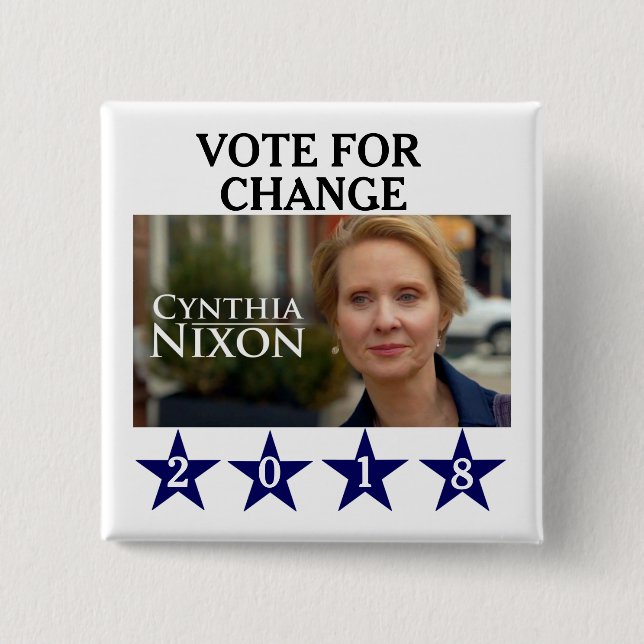 Cynthia Nixon 2018 Button (Front)