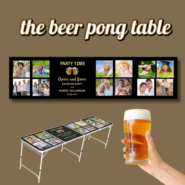 CYO 12 Photo Bachelor Party Beer Pong Table (Creator Uploaded)