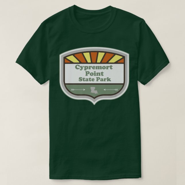 Cypremort Point State Park Louisiana LA Badge Vaca T-Shirt (Design Front)