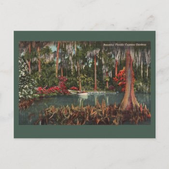 Cypress Gardens Vintage Postcard by vintageamerican at Zazzle
