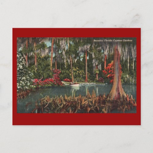 Cypress Gardens Vintage Postcard