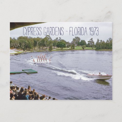 Cypress Gardens Water Ski Show Vintage Inspired Postcard