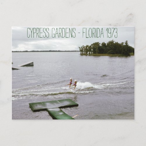 Cypress Gardens Water Ski Show Vintage Inspired Postcard