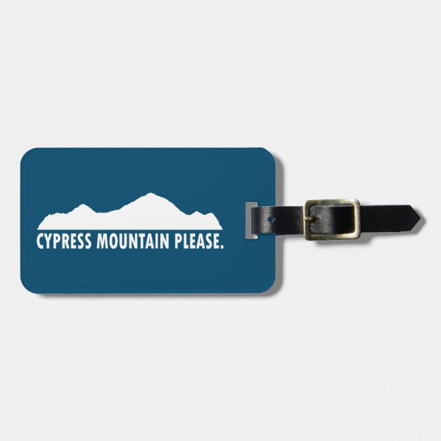 Cypress Mountain Please Luggage Tag (Front Horizontal)