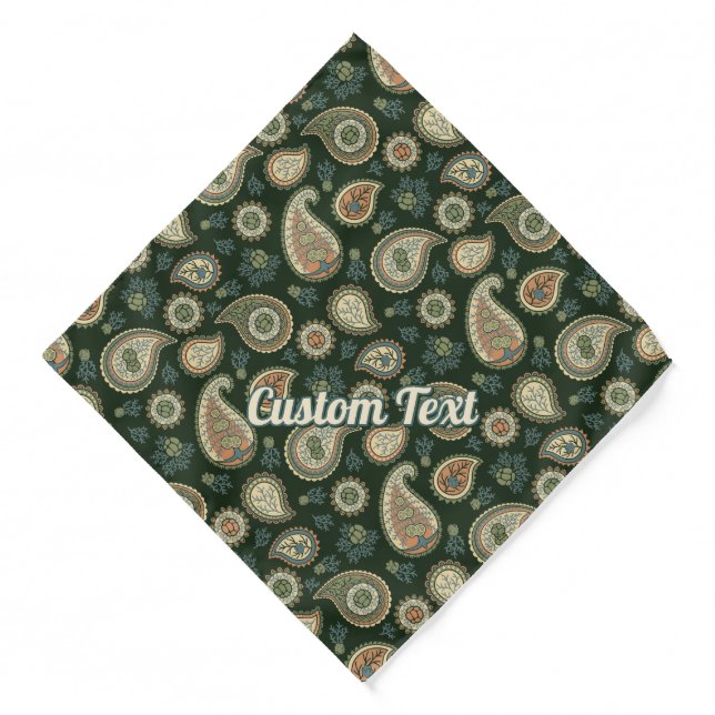 Cypress Paisley Pattern Bandana (Front)