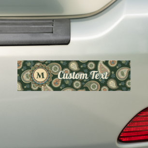 Cypress Paisley Pattern Bumper Sticker