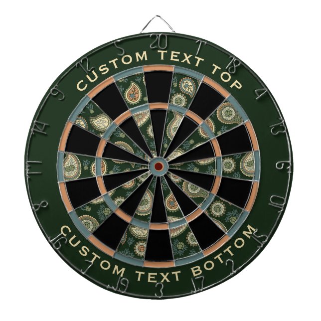 Cypress Paisley Pattern Dart Board (Front)