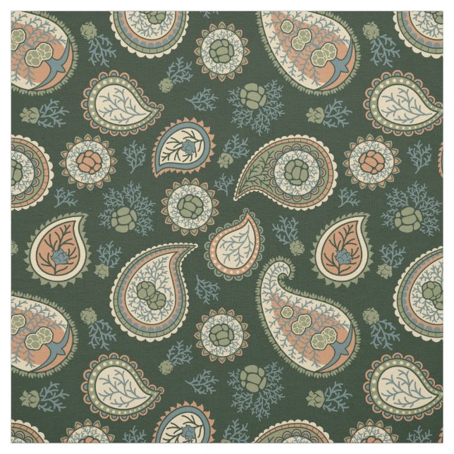 Cypress Paisley Pattern Fabric (Swatch)