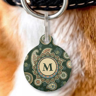 Cypress Paisley Pattern Pet ID Tag