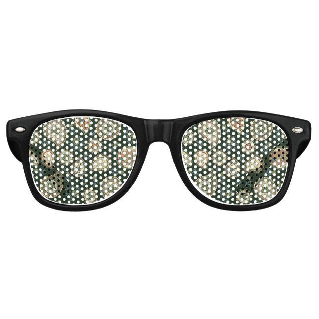 Cypress Paisley Pattern Retro Sunglasses (Front)