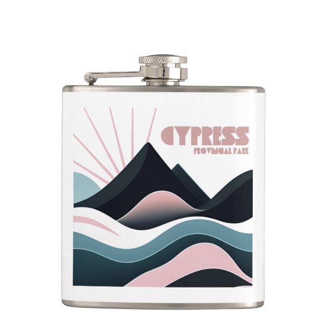 Cypress Provincial Park Colored Hills Flask (Front)