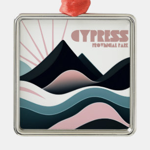 Cypress Provincial Park Colored Hills Metal Ornament