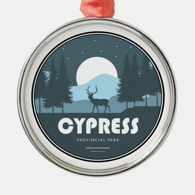 Cypress Provincial Park Deer Metal Ornament (Front)
