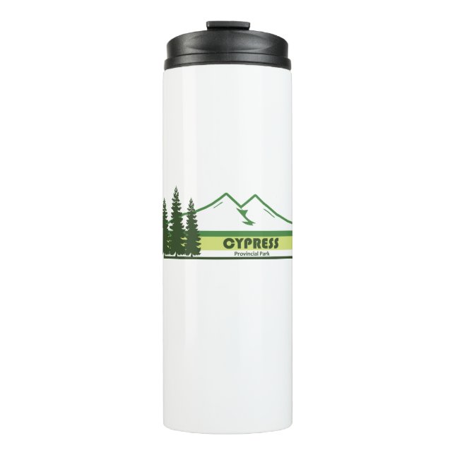 Cypress Provincial Park Green Stripes Thermal Tumbler (Front)