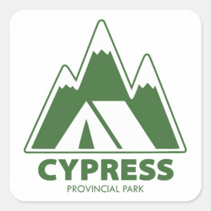 Cypress Provincial Park Mountains Camping Square Sticker