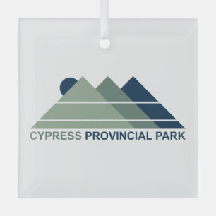 Cypress Provincial Park Mountains Sun Glass Ornament
