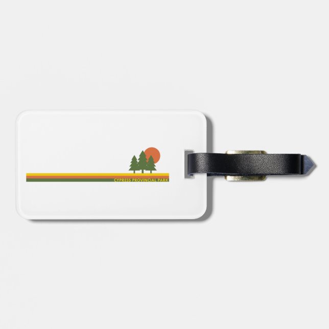 Cypress Provincial Park Pine Trees Sun Luggage Tag (Back Horizontal)