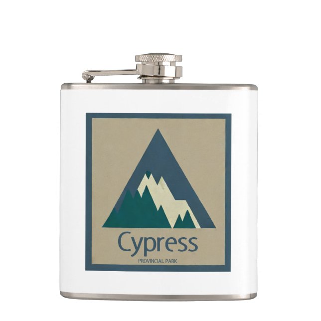 Cypress Provincial Park Rustic Flask (Front)