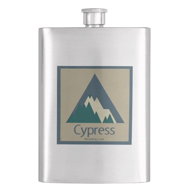 Cypress Provincial Park Rustic Flask (Front)