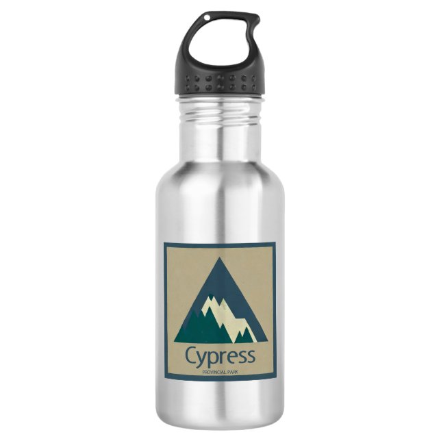 Cypress Provincial Park Rustic Stainless Steel Water Bottle (Front)