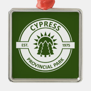 Cypress Provincial Park Sun Trees Metal Ornament