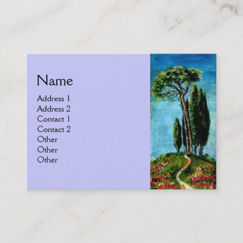 CYPRESS TREES AND MEDITERRANIAN PINE IN TUSCANY BUSINESS CARD