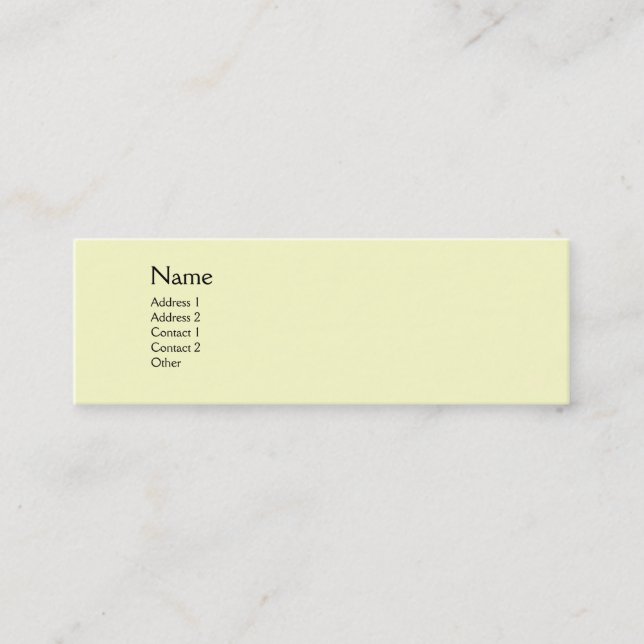 CYPRESS TREES AND MEDITERRANIAN PINE IN TUSCANY MINI BUSINESS CARD (Front)