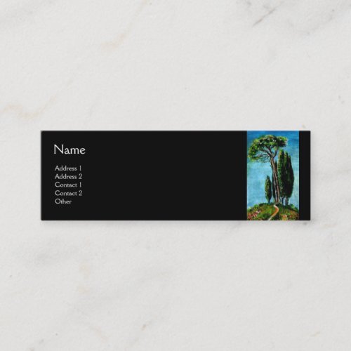 CYPRESS TREES AND MEDITERRANIAN PINE IN TUSCANY MINI BUSINESS CARD