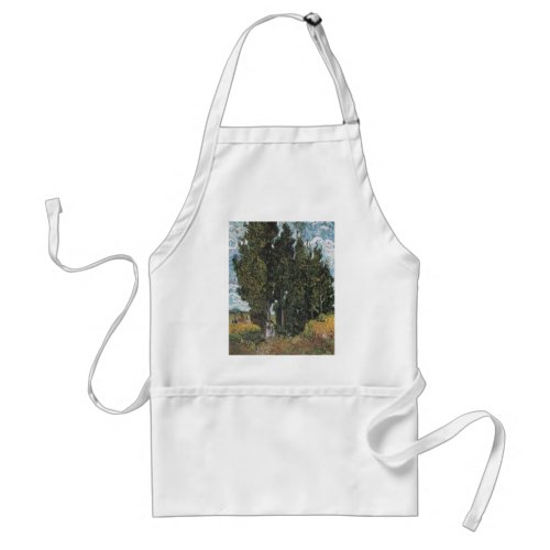 Cypress Trees by Van Gogh Adult Apron