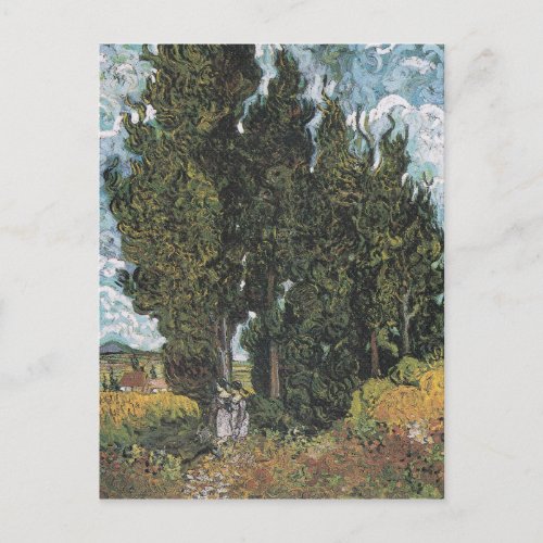 Cypress Trees by Van Gogh Postcard