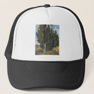 Cypress Trees by Van Gogh Trucker Hat