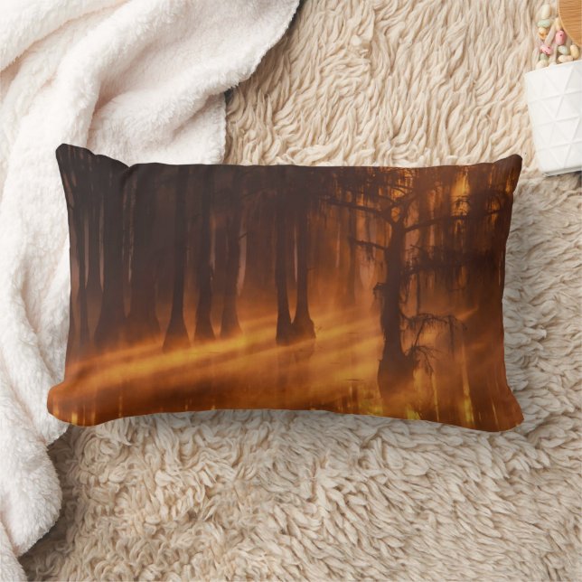 Cypress Trees | George Smith State Park Lumbar Pillow (Blanket)