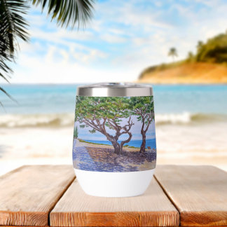 Cypress Trees in Pacific Grove Thermal Wine Tumbler