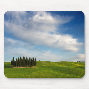 Cypress trees in Tuscany mousepad