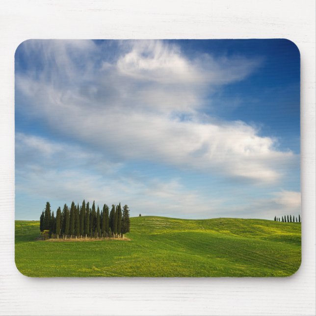 Cypress trees in Tuscany mousepad (Front)