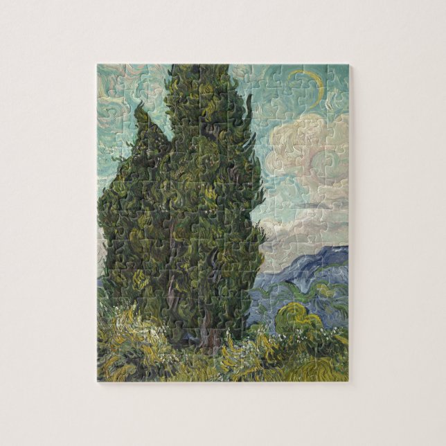 Cypresses by Van Gogh Painting Art Jigsaw Puzzle (Vertical)