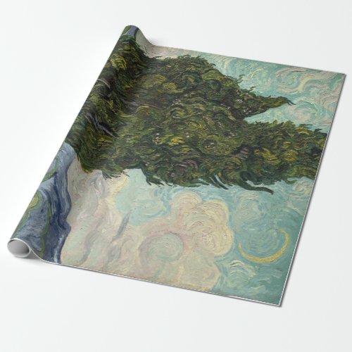 Cypresses by Van Gogh Painting Art Wrapping Paper