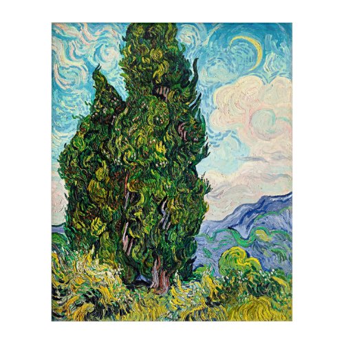 Cypresses by Vincent Van Gogh Acrylic Print