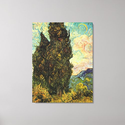 Cypresses by Vincent van Gogh Canvas Print