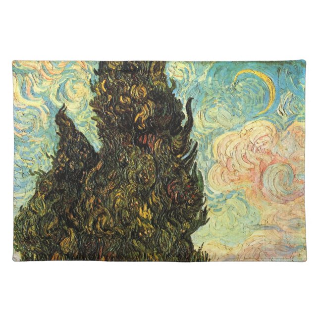 Cypresses by Vincent van Gogh Cloth Placemat (Front)