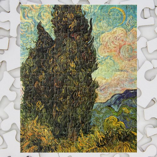 Cypresses by Vincent van Gogh Jigsaw Puzzle