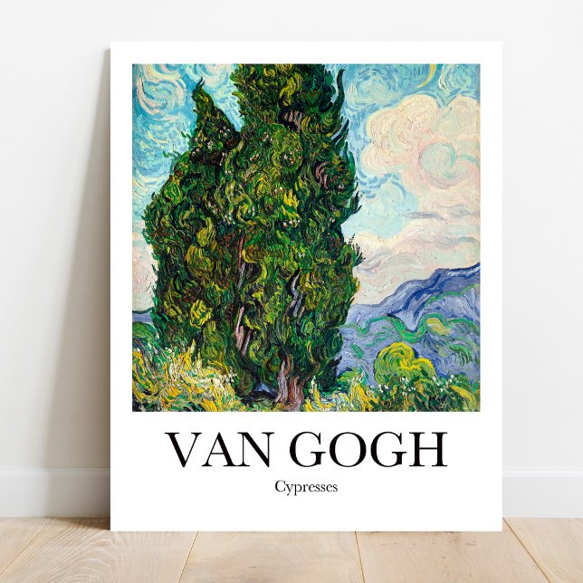 Cypresses by Vincent Van Gogh Poster (Van Gogh's Bold Cypresses: A masterpiece for your walls. High-quality art poster)