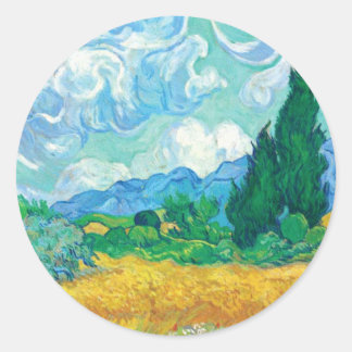 Cypresses Classic Round Sticker