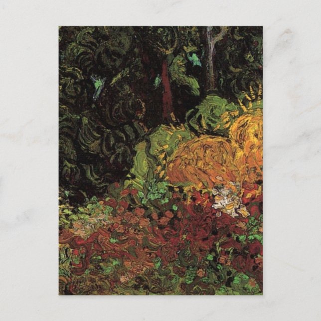 Cypresses, Two Female Figures, Vincent Van Gogh Postcard (Front)
