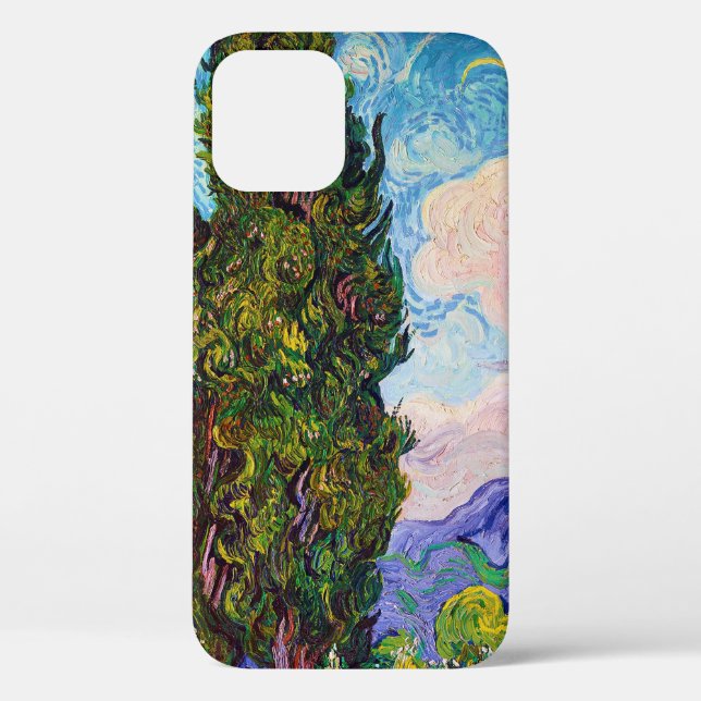 Cypresses, Van Gogh Case-Mate iPhone Case (Back)