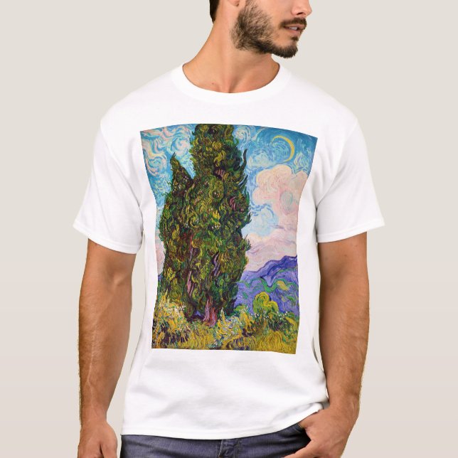 Cypresses, Van Gogh T-Shirt (Front)
