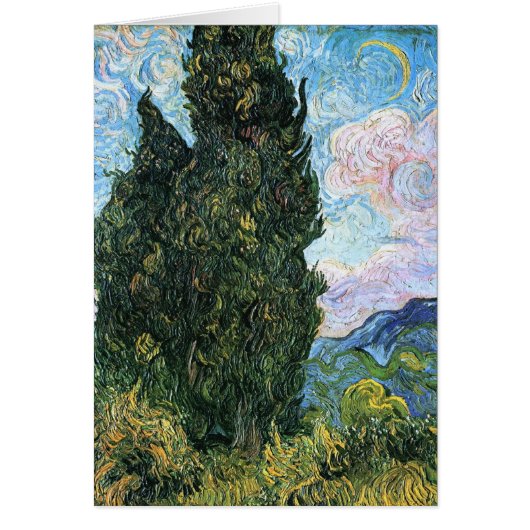 Cypresses, Vincent van Gogh Fine Art Cards (Front)